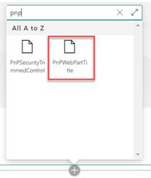 PnP Web Part Title Control In SharePoint Framework