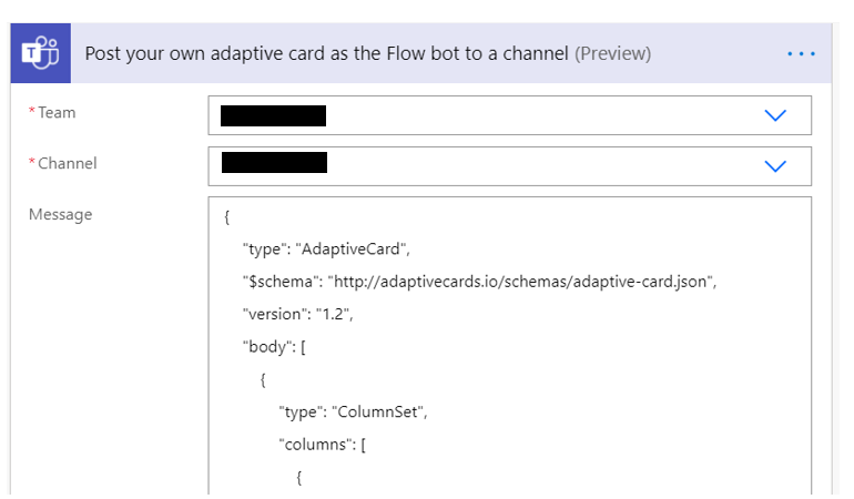 Post An Adaptive Card In Team's Channel And Save The Data In SharePoint List Using Power Automate