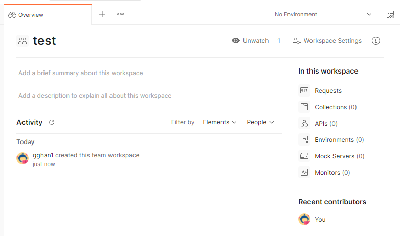 Postman - Create a Workspace