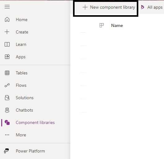Power Apps and Library Component