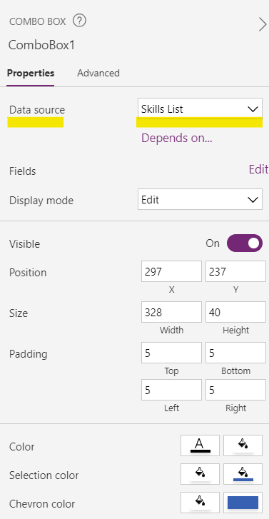 Power Apps: Combo Box Control & Dynamic SharePoint Data Binding