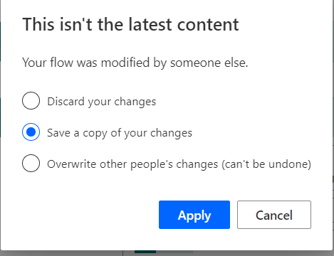 Save a copy of changes
