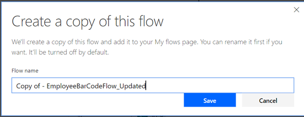 Create a copy of flow