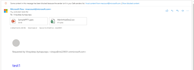 Power Automate Sending Attachments