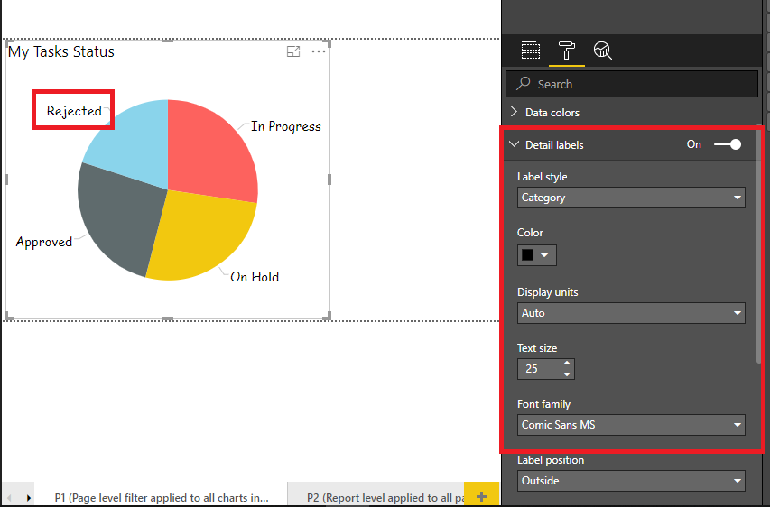 Power BI Axis, Data Labels And Page Level Formatting