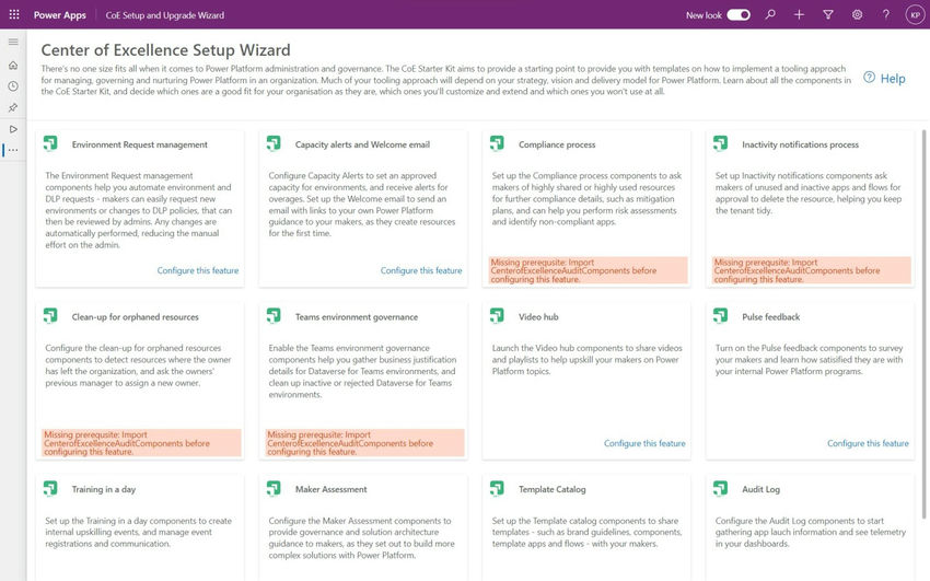 Power Apps Setup Wizard