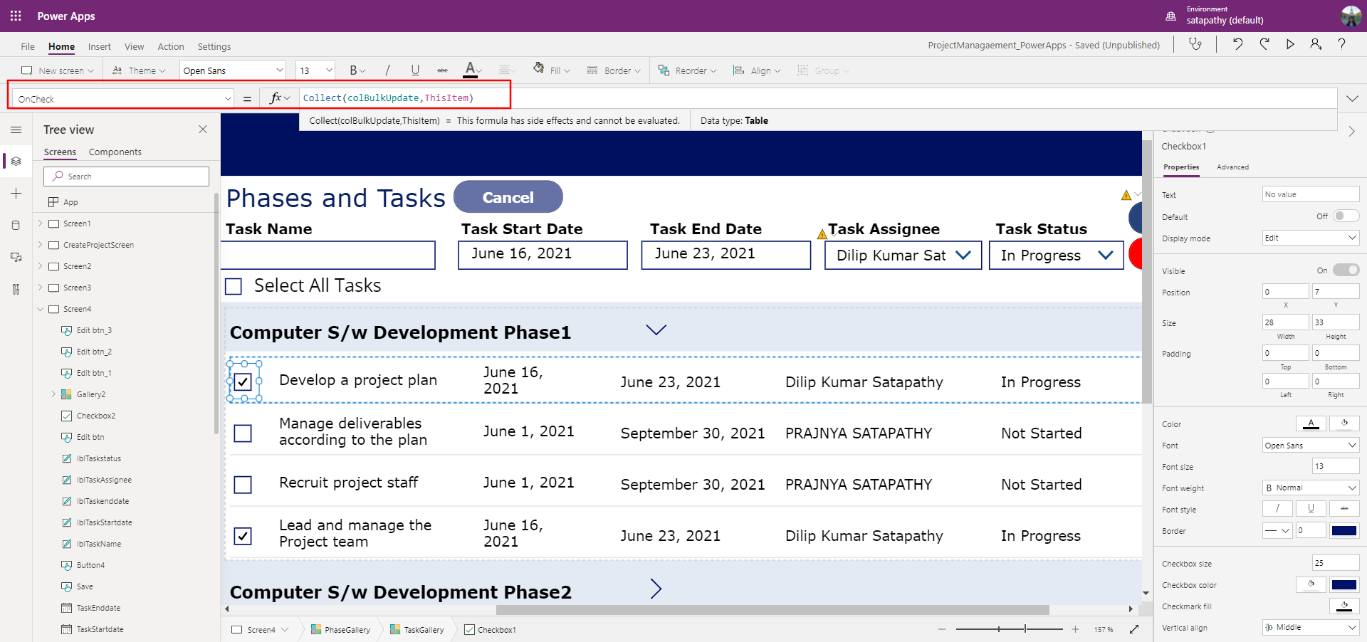 PowerApps Bulk Update Collection With Patch And Floating Concept Used For Screen Customization
