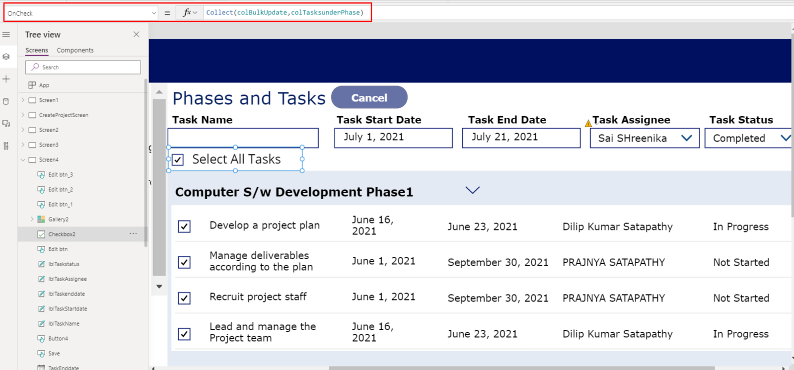 PowerApps Bulk Update Collection With Patch And Floating Concept Used For Screen Customization