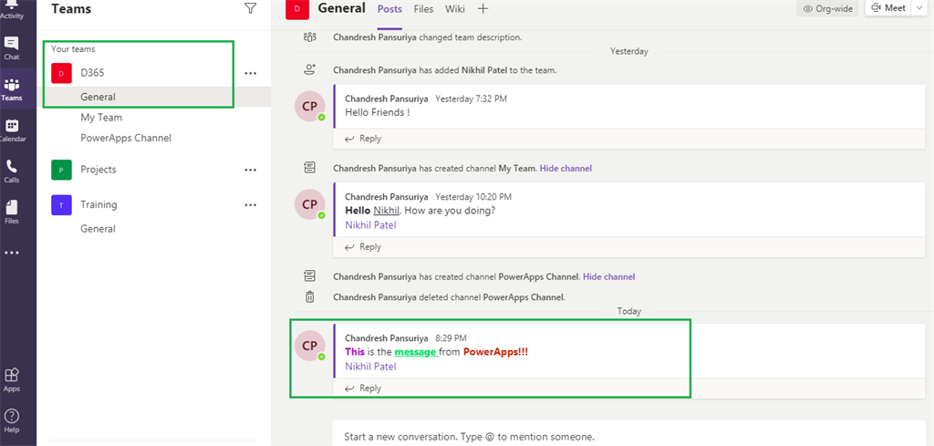 PowerApps And MS Teams Integration