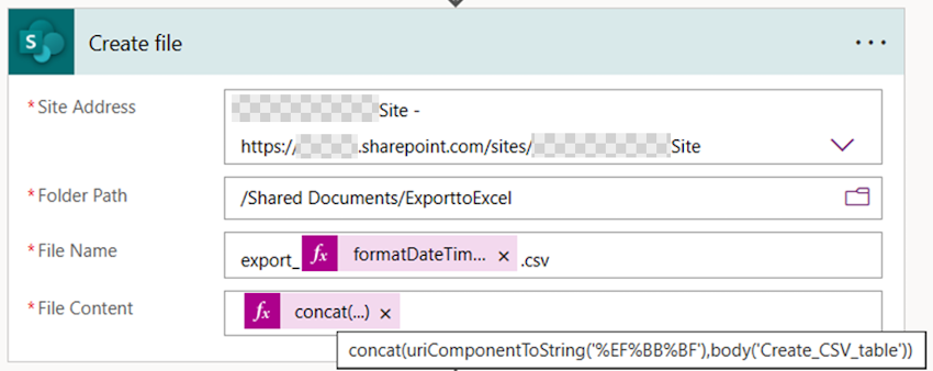 PowerApps Save as CSV from Export to Excel