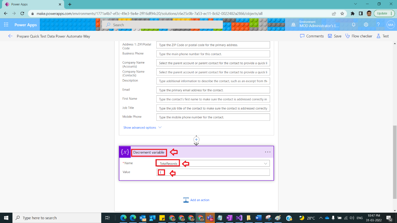 Prepare Quick Test Data Using Power Automate Figure 8