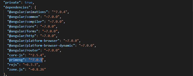 PrimeNG UI Components For Angular 7 Application