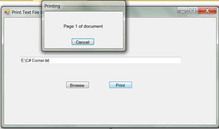 Printing Text File In C Printing Text File In C