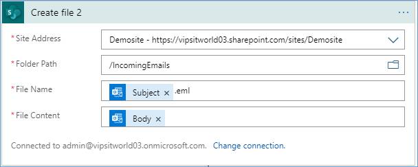 Process Incoming Emails in SharePoint Online using Azure Logic Apps