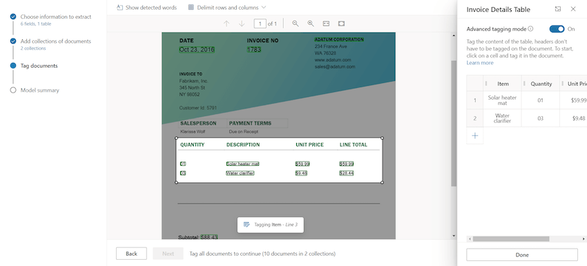 Process Structured Documents with Microsoft Syntex
