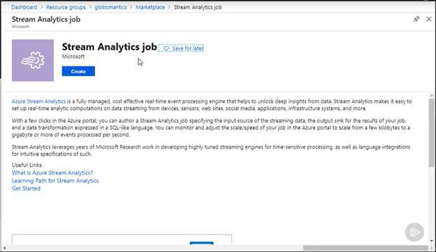 Processing Data With Azure Stream Analytics