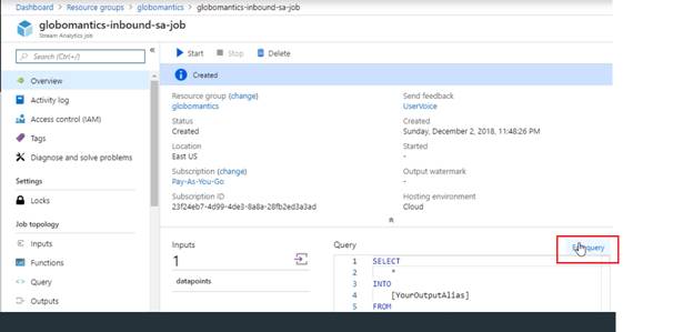 Processing Data With Azure Stream Analytics