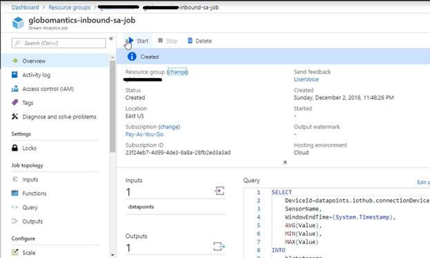 Processing Data With Azure Stream Analytics