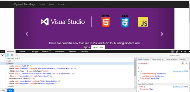 Programmatically Injection Of SEO Friendly Tags In ASP.NET Core