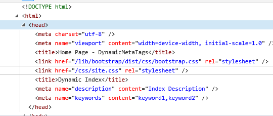 Programmatically Injection Of SEO Friendly Tags In ASP.NET Core
