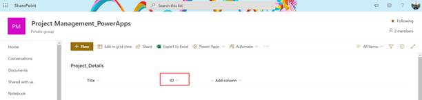 Project Management Application Using PowerApps And SharePoint Online