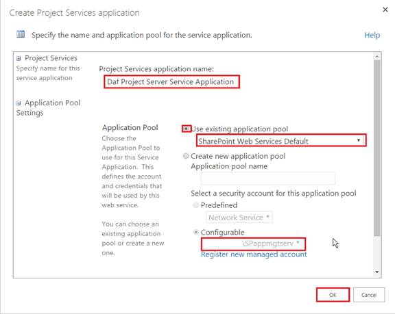 Project Services application