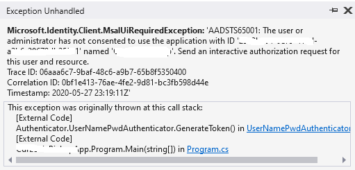 Providing Admin Consent To Azure Registered Application