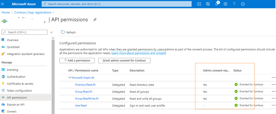 Providing Admin Consent To Azure Registered Application