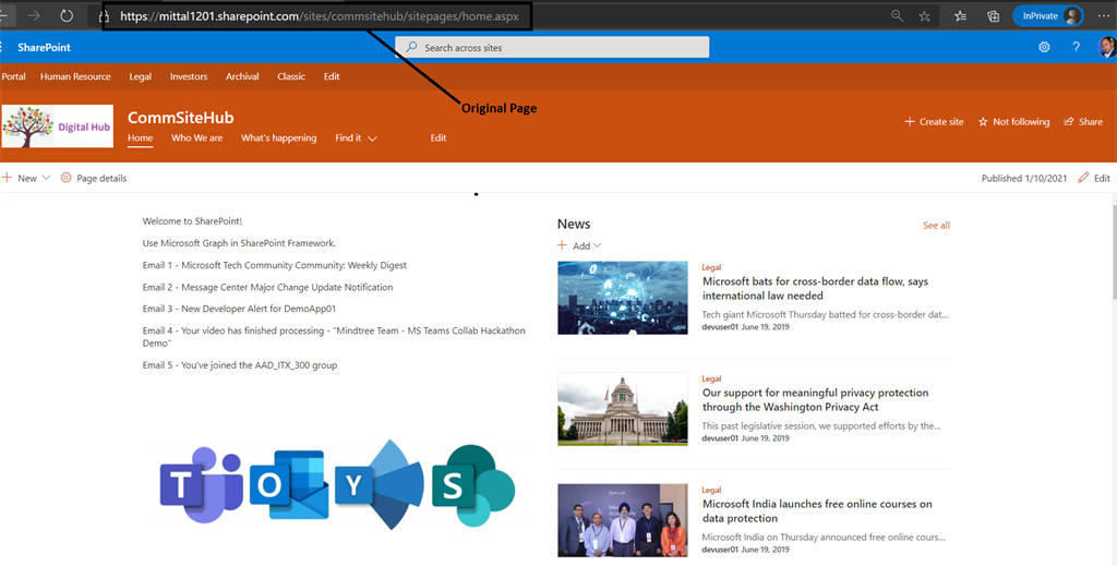 Publish Duplicate Client Side Page Changes To Original Page Within Same SPO Site Pages Library