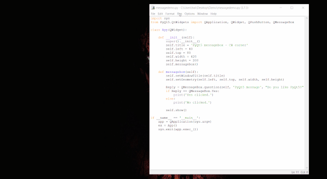PyQt5 - Message Box And Load Image Source Example