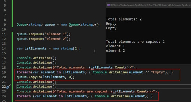 Learn about Queue in C# with examples