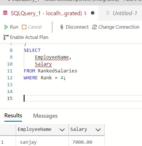 Rank Functions in SQL server