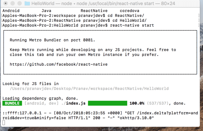 run react native app in android studio run react native app in android studio