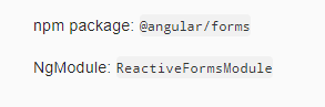 ReactiveFormsModule 