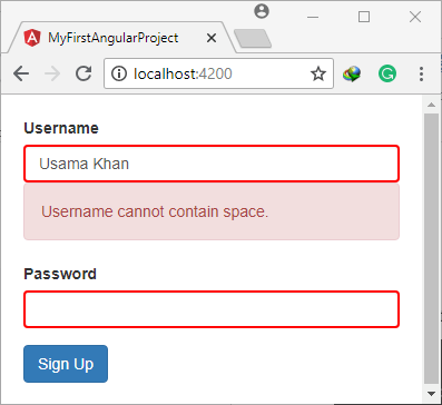 validation in the browser