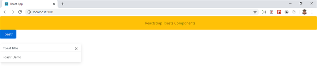 Reactstrap Components In ReactJS