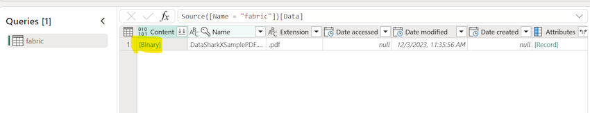 Read and Import Data from PDF File using MSFT Fabric