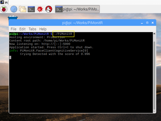 Real Time Baby Monitor Chrome Extension - Streaming from Raspberry PI Using SignalR And Cognitive Vision Service