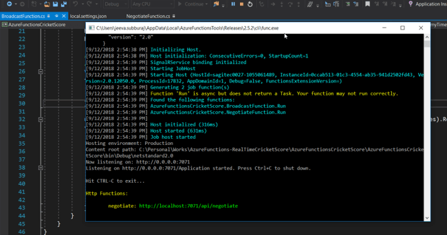 Register Cricket Services API