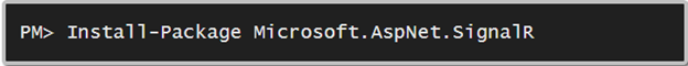 Add SignalR using Nuget