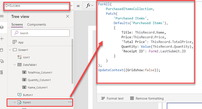 Receipt Processing Using AI Builder In PowerApps