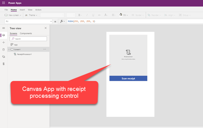 Receipt Processing Using AI Builder In PowerApps