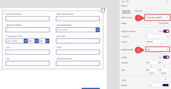 Receipt Processing Using AI Builder In PowerApps