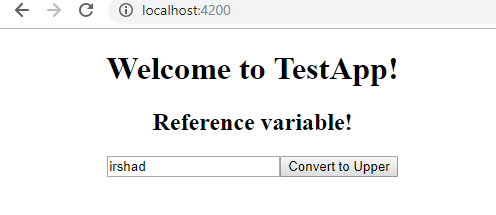 Reference Variable In Angular