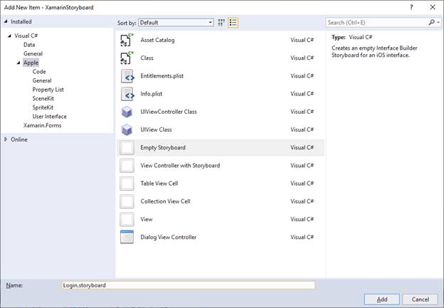 Referencing An External Xamarin iOS Storyboard Using Visual Studio