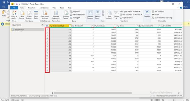 Removing Unnecessary Rows using Power Query in Power BI