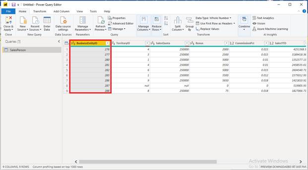 Removing Unnecessary Rows using Power Query in Power BI
