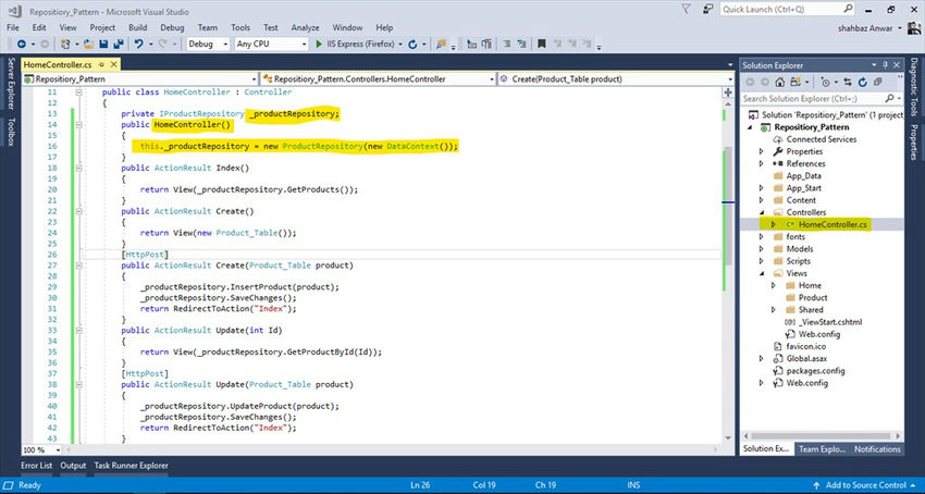 Repository Design Pattern In ASP.NET MVC