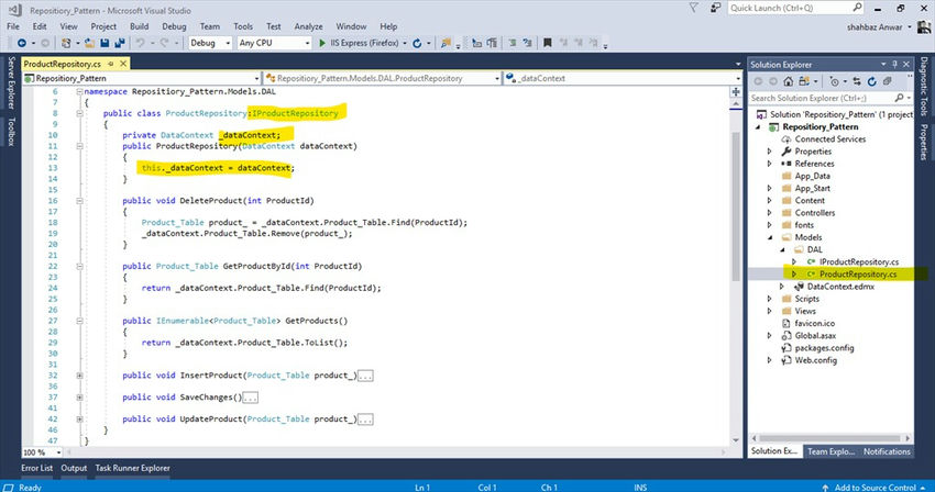 Repository Design Pattern In ASP.NET MVC