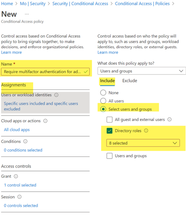 Require multifactor authentication for administrative roles